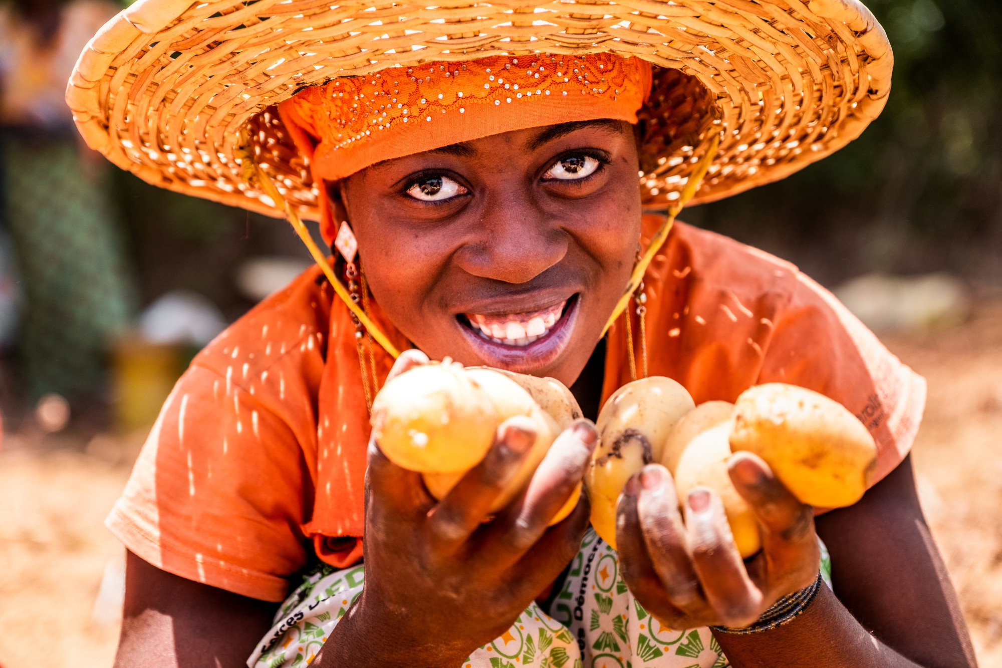 Young potato farmer from Guinea